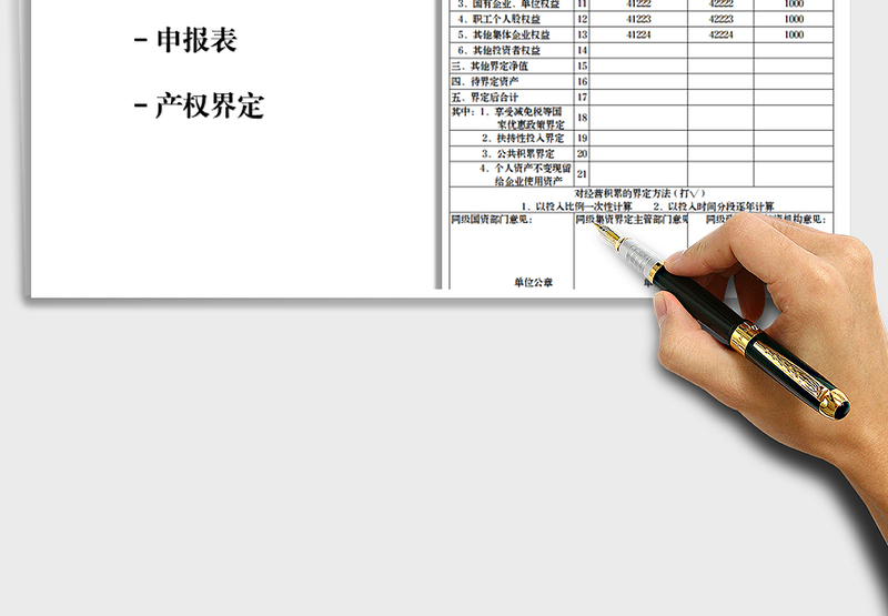2025产权界定申报表免费下载
