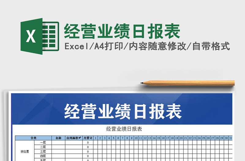 2025年经营业绩日报表