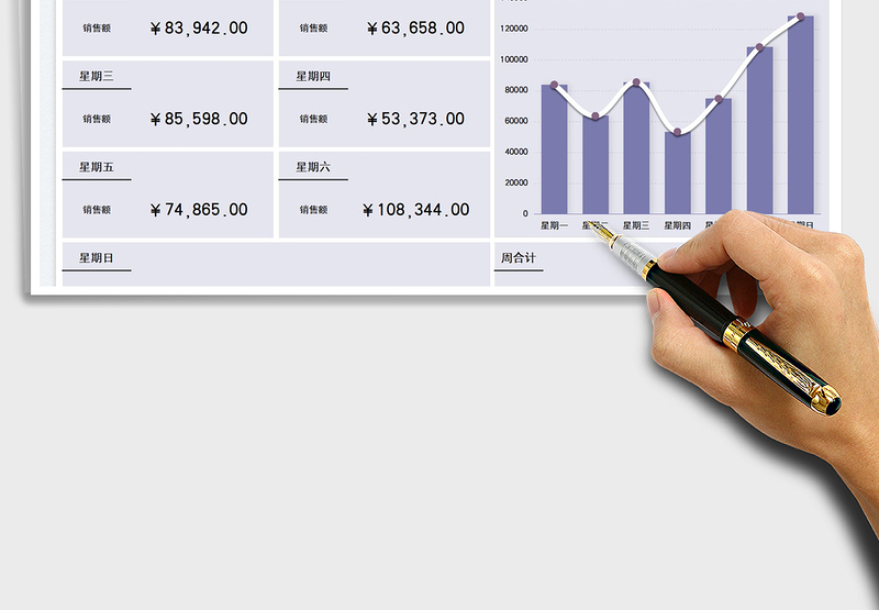 2025销售额每周汇总统计表免费下载