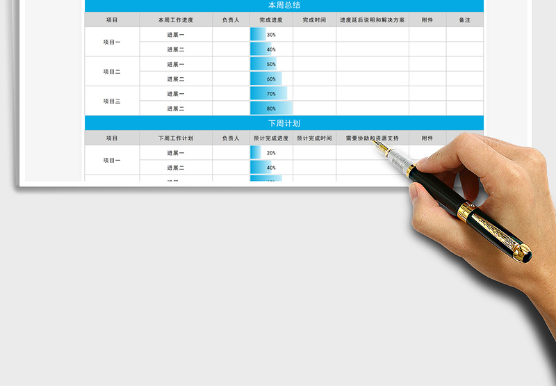 2025工作周报（团队）免费下载
