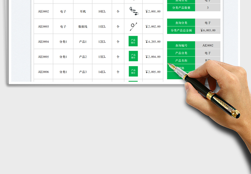 2025产品清单统计表免费下载