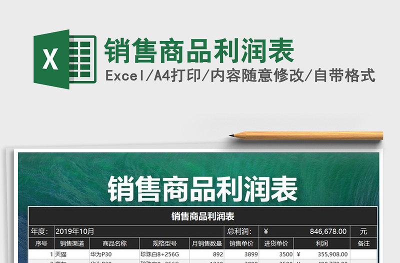 2025年销售商品利润表