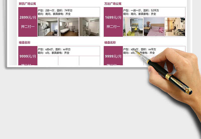 2025年房产中介出租信息表