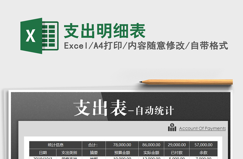 2025年支出明细表