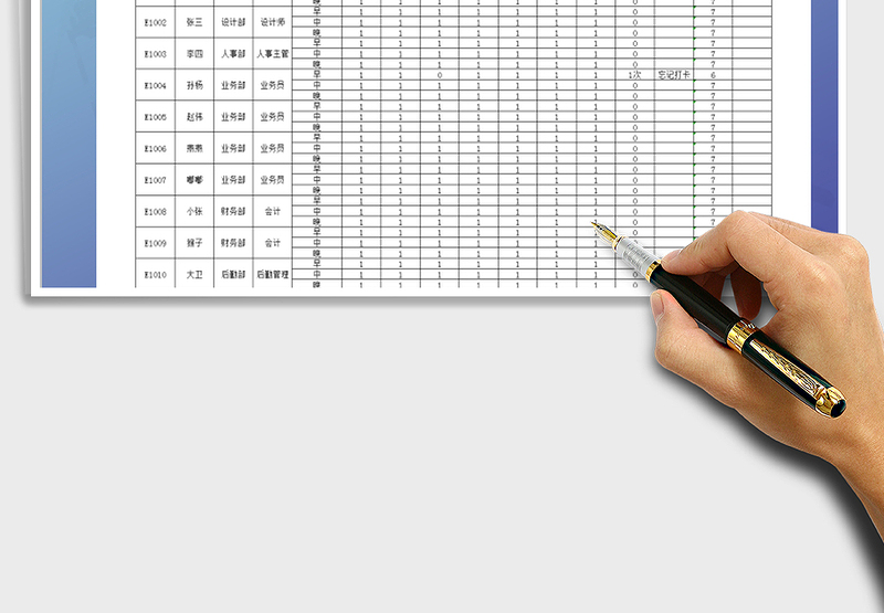 2025年员工考勤统计表