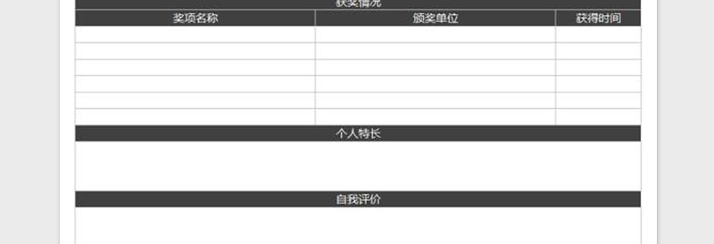 2025年小升初自荐资料登记表免费下载