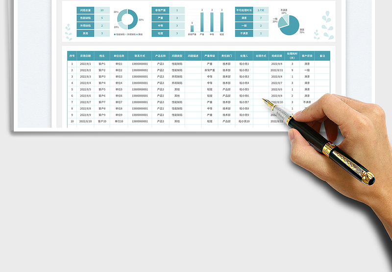 2025简洁风通用客户反馈表免费下载