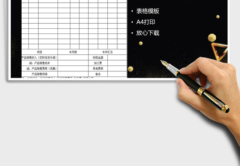 2025年销售利润表