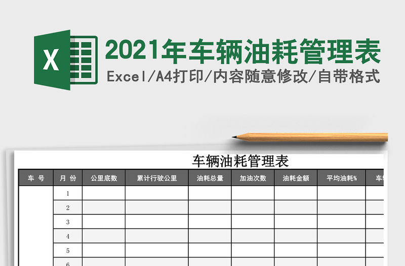 2025年车辆油耗管理表