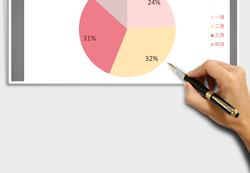 2025年浪漫粉系列之饼图