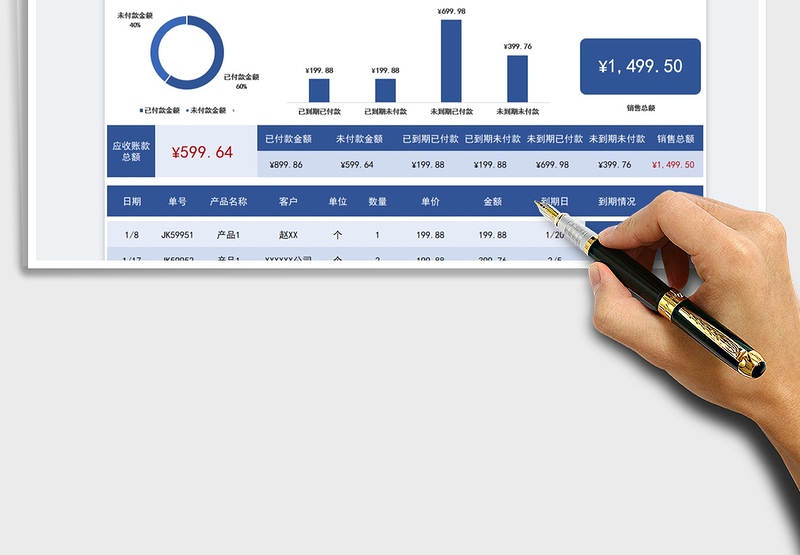 2025应收账款赊销台账免费下载