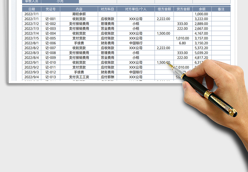 2025银行流水日记账