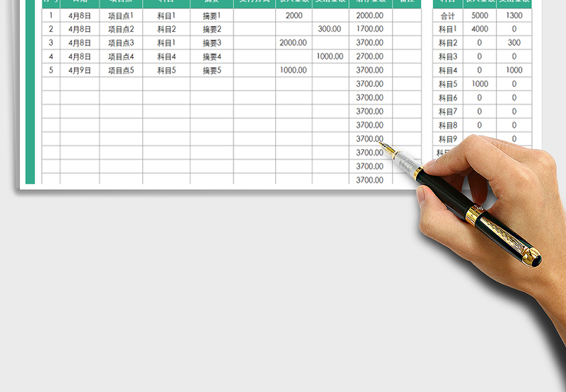 2025年收支表-自动汇总查询