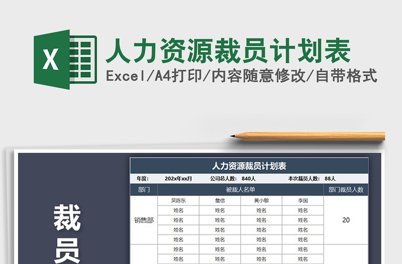 2025年人力资源裁员计划表