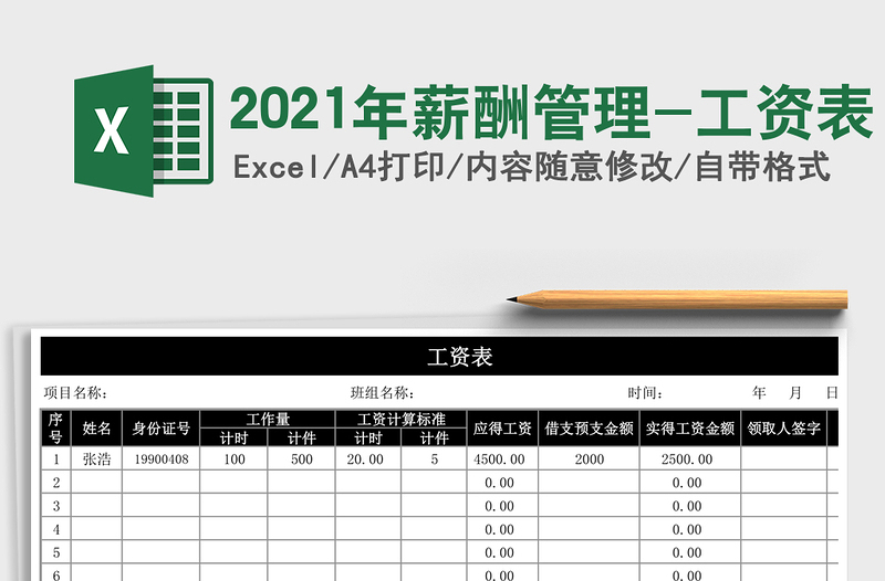 2025年薪酬管理-工资表