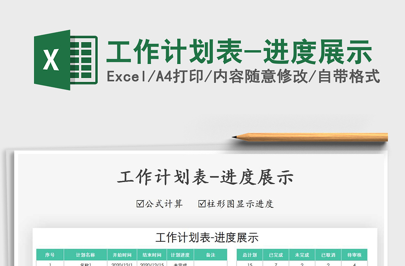 2025年工作计划表-进度展示
