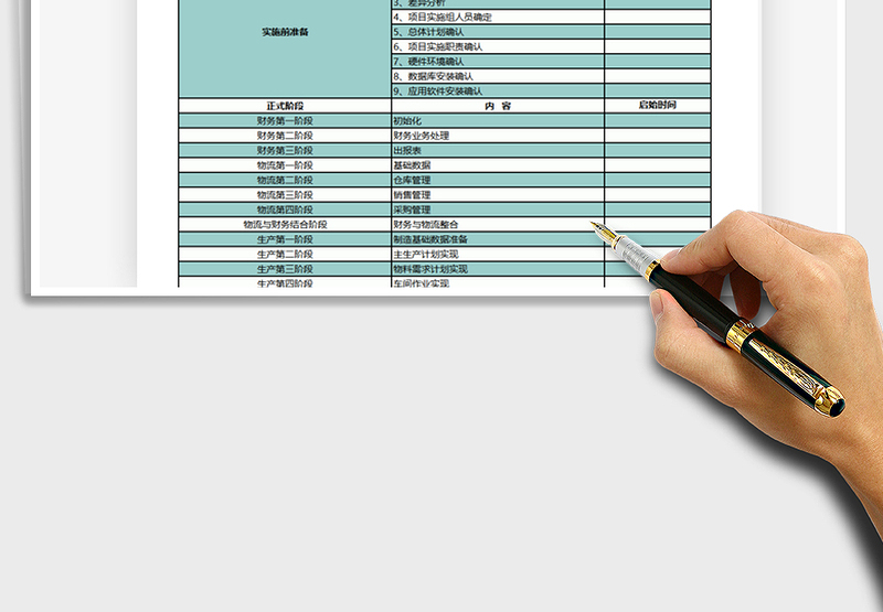 2025年项目总体实施计划内容表（简洁）免费下载