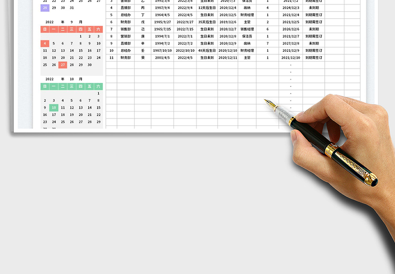 2025人事档案管理表-生日提醒