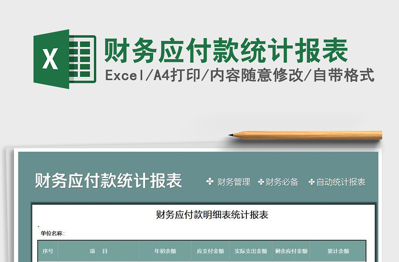 2025年财务应付款统计报表
