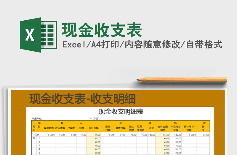 2025年现金收支表