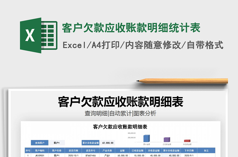 2024年客户欠款应收账款明细统计表