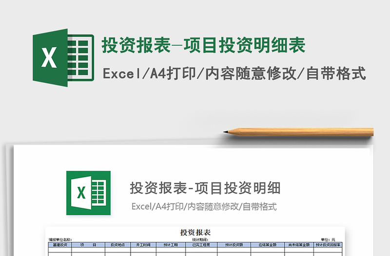 2025年投资报表-项目投资明细表