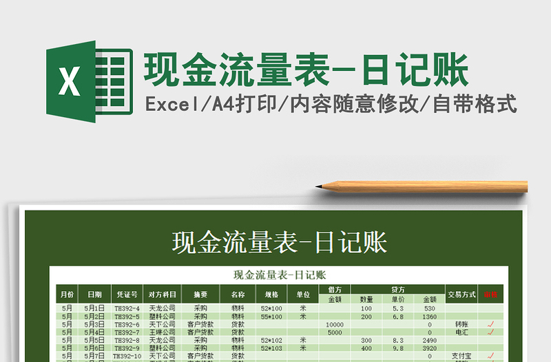 2025年现金流量表-日记账
