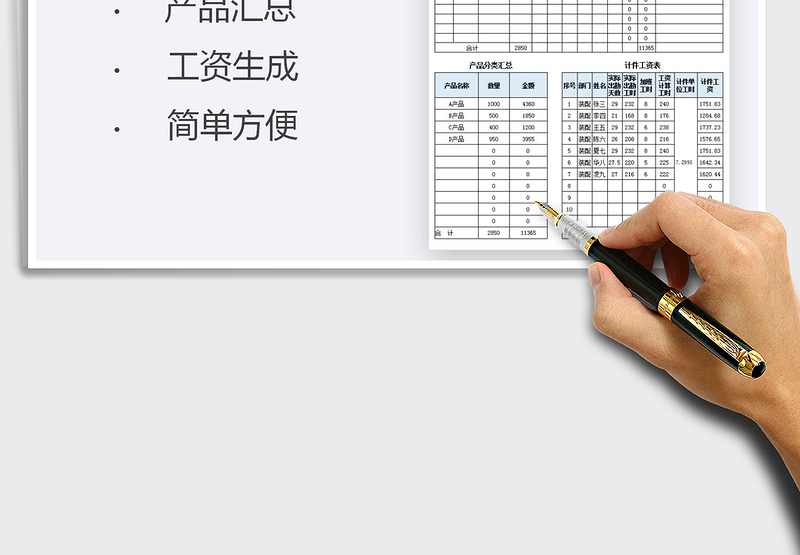 2025年计件工资表