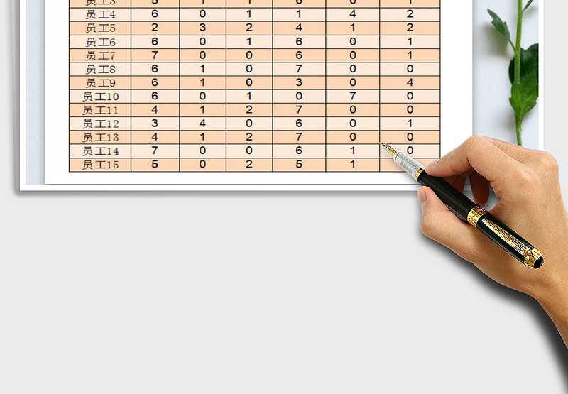 2025年员工打卡情况统计表