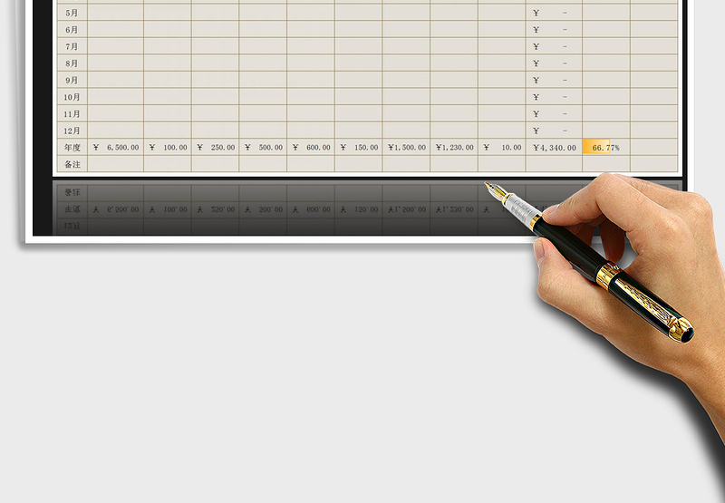 2025年财务表-预算数据统计表