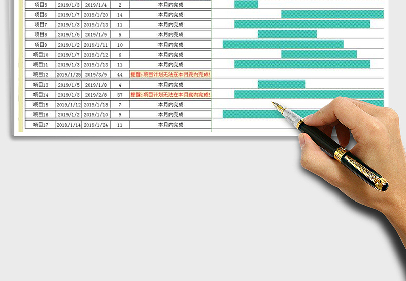 2024年工作计划进度甘特图