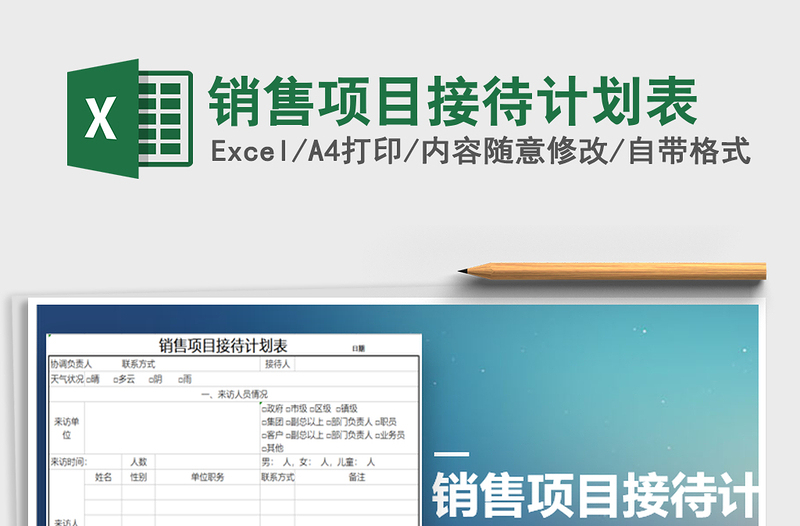 2025年销售项目接待计划表