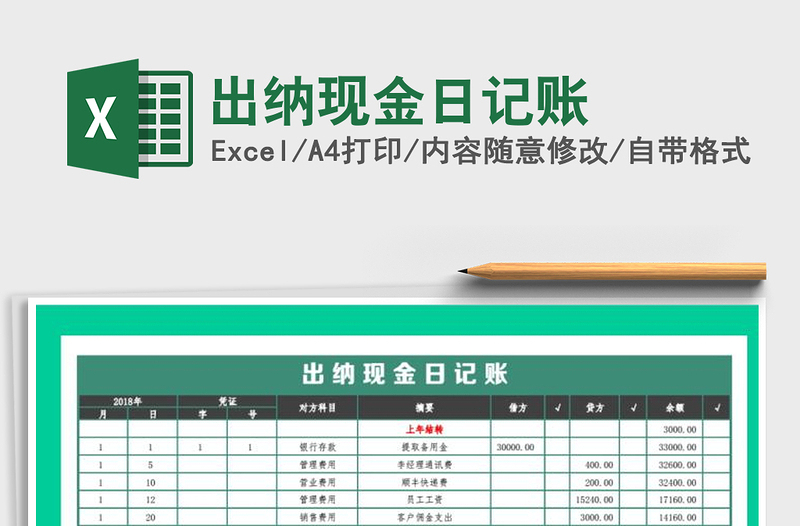 2025年出纳现金日记账免费下载