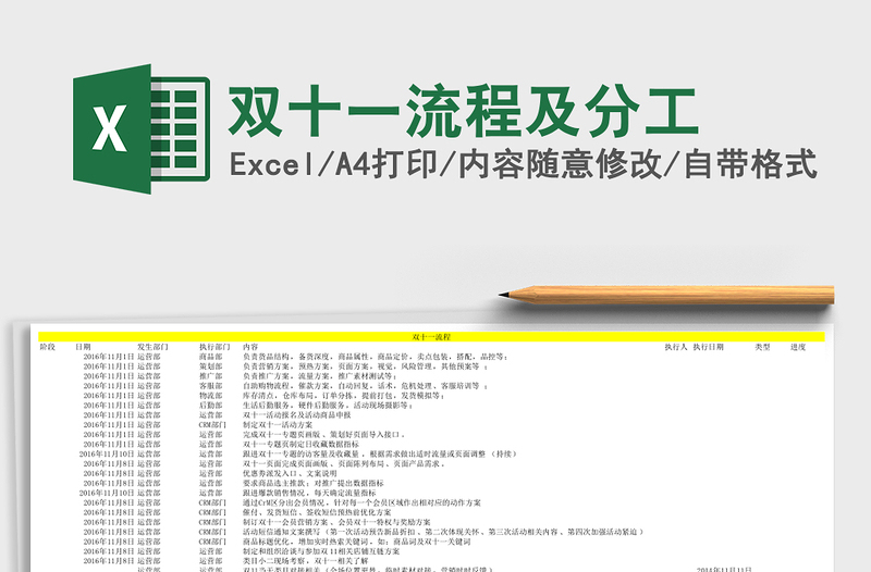 双十一流程及分工