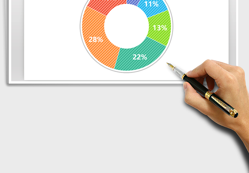 2025年糖果纸系列图表圆环图免费下载