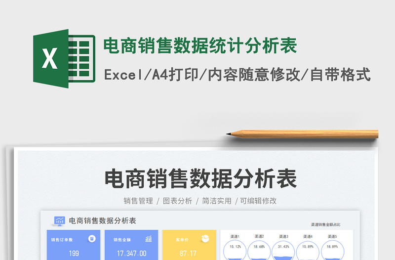 2025电商销售数据统计分析表免费下载