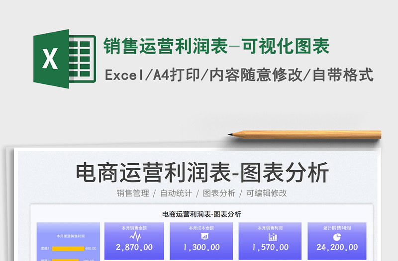 2025销售运营利润表-可视化图表免费下载