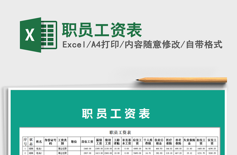 2025年职员工资表