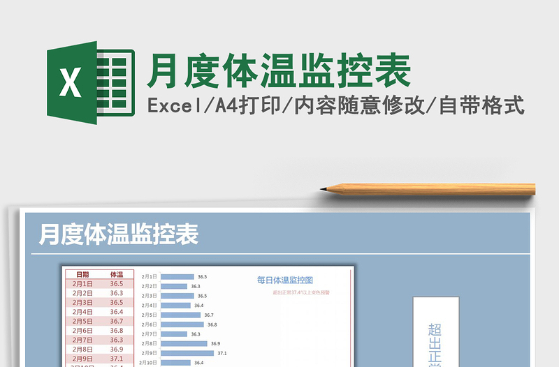 2025年月度体温监控表