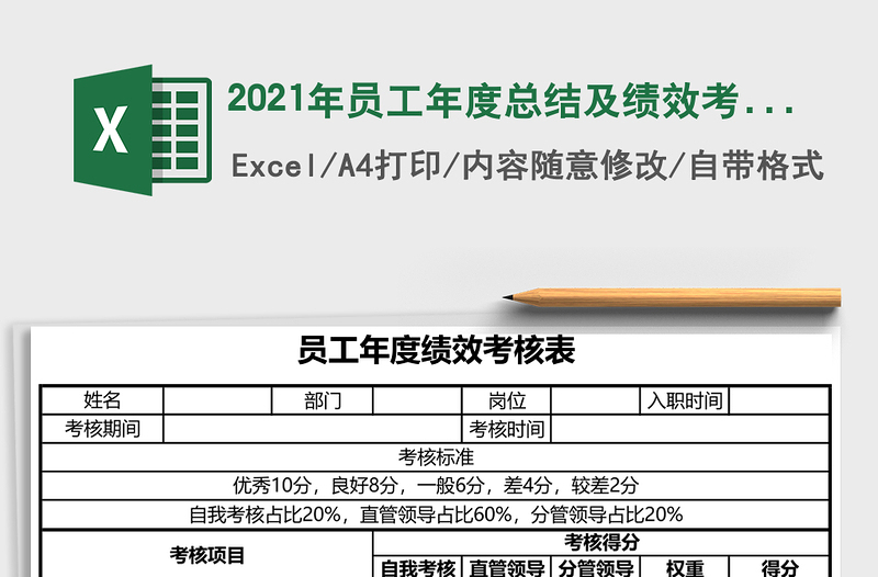 2025年员工年度总结及绩效考核表