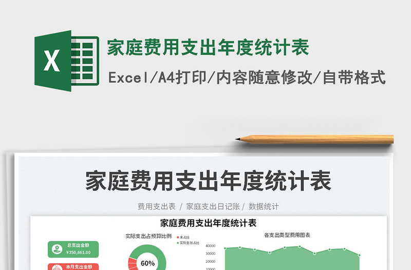 2025家庭费用支出年度统计表