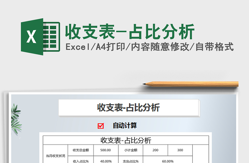 2025年收支表-占比分析