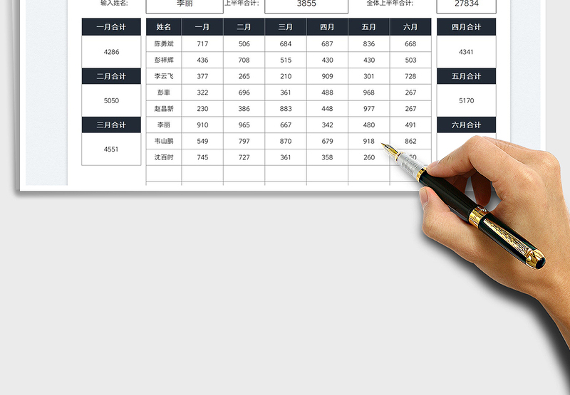 2025业务员上半年数据统计查询免费下载