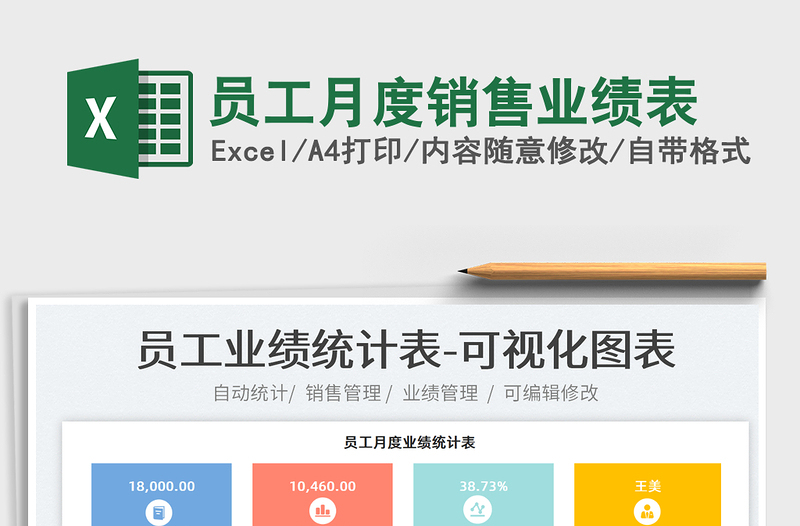 2025员工月度销售业绩表免费下载