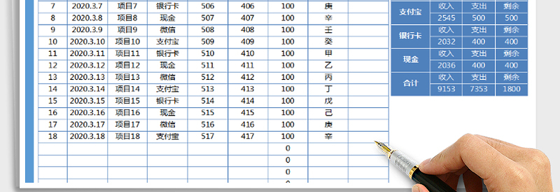 2025年财务收支明细表（全自动管理）