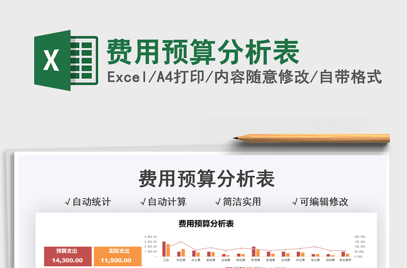 2025费用预算分析表免费下载