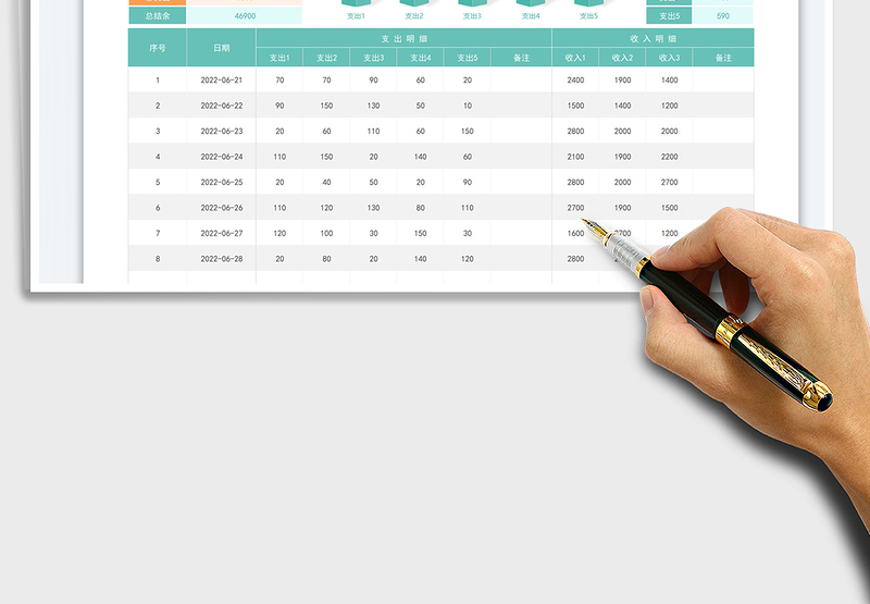 2025收支表收入支出明细表免费下载