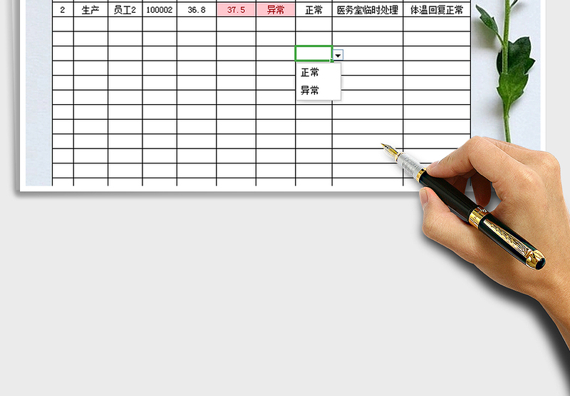 2025年复工企业体温测试统计表