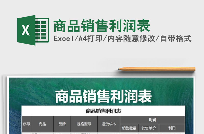 2025年商品销售利润表