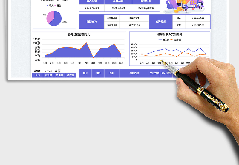 2025财务收支管理表免费下载